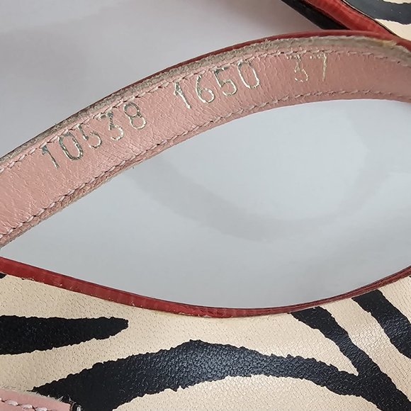 Escada Red Strappy Women's Sandals - Picture 3 of 10